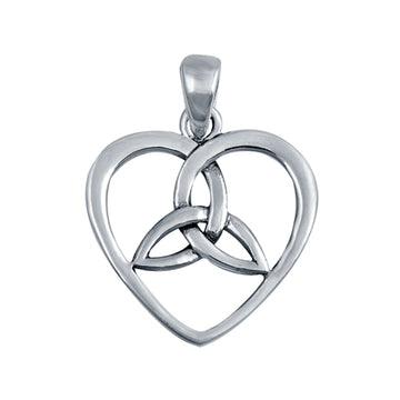 Celtic Heart Charm Pendant 925 Sterling Silver